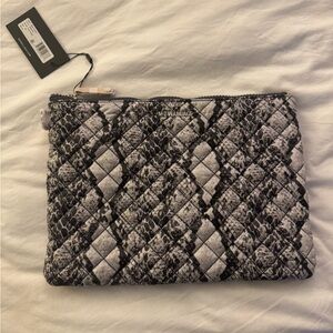 MZ Wallace Metro Pouch - Black and Gray Quilted Bag